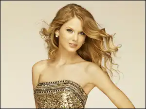 Cekiny, Taylor Swift, Sukienka, Złote