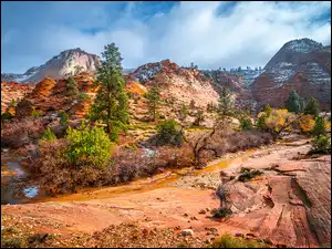 Skały, Stany Zjednoczone, Góry, Park Narodowy Zion, Utah