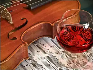 Kieliszek Wina, Instrument, Skrzypce, Nuty