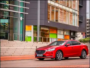 Budynek, Czerwona, Mazda 6
