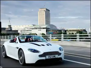 V12, Biały, Aston Martin, Vantage