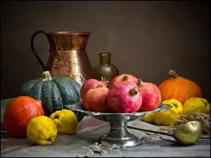 Patera, Butelka, Dynie, Granaty, Dzbanek