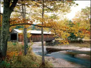 Wodny, Młyn, Jesień, Anglia, Rzeka, Vermont