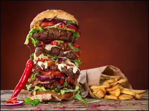 Frytki, Hamburger