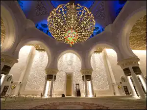 Abu Dhabi, Meczet, Wnętrze