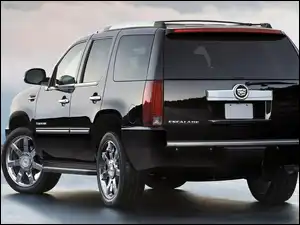 Czarny, Escalade, Terenowy, SUV, Cadillac