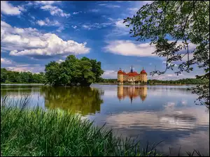 Niemcy, Pałac Moritzburg, Jezioro, Saksonia