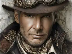 Aktor, Grafika AI, Indiana Jones, Harrison Ford, Film