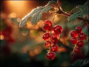 Grafika AI, Czerwone, Porzeczki, Owoce