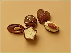 Czekoladki, Kształty, Pralinki, Słodycze, Różne